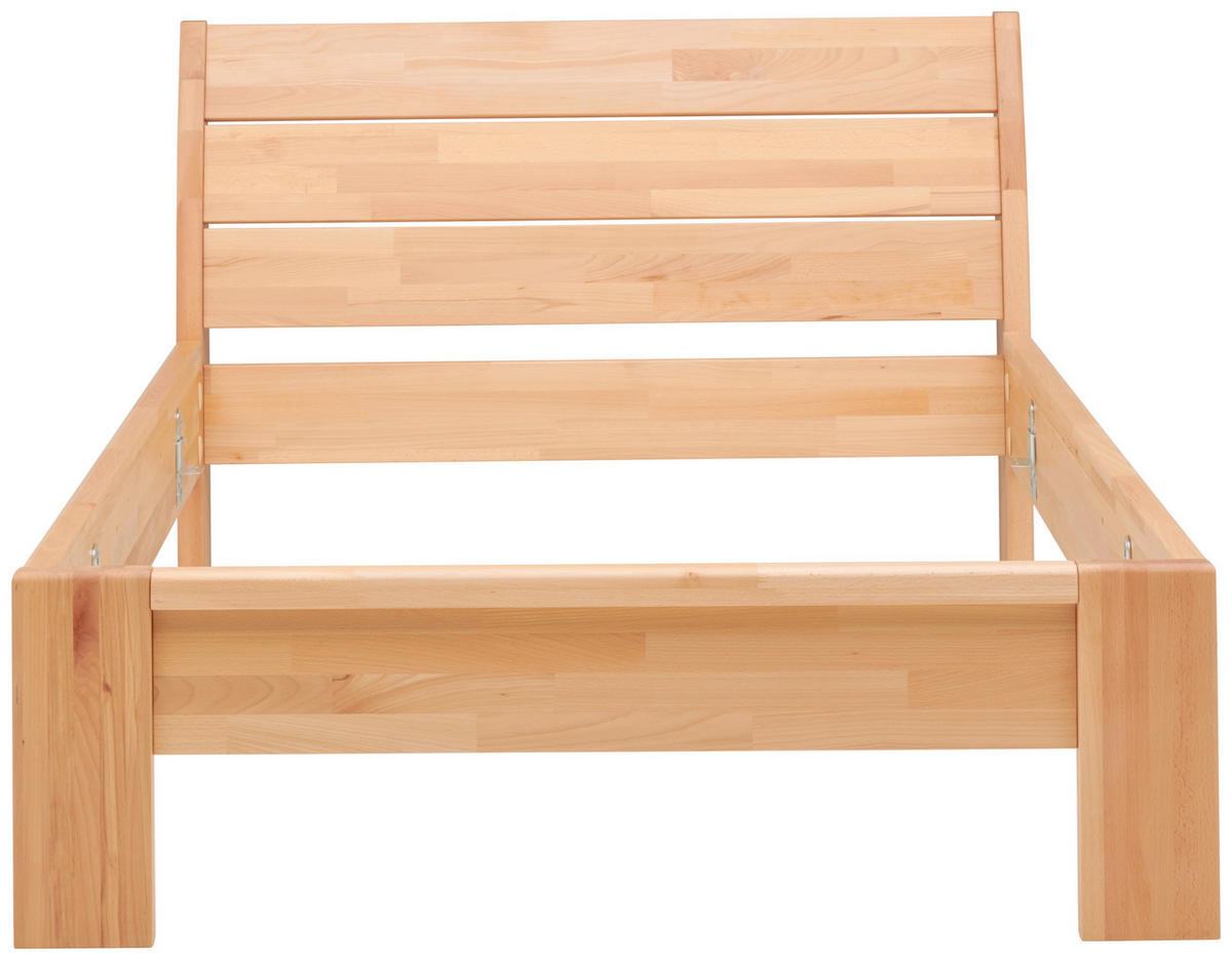 BETT 120/200 cm  in Kernbuche  - Kernbuche, MODERN, Holz (120/200cm) - MID.YOU