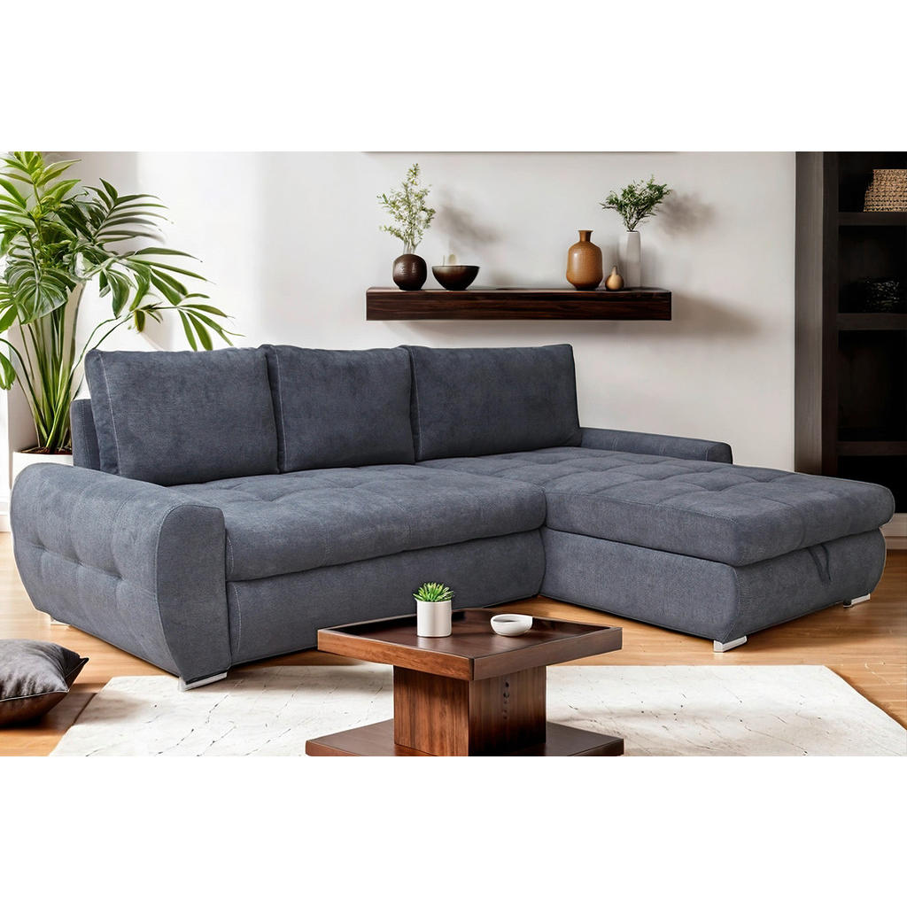 Thumbnail - Livetastic Eckschlafsofa, Grau, Textil, 3-Sitzer, Füllung: Schaumstoff, 277x175 cm, Schlafen auf Sitzhöhe, Rücken echt, ...