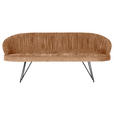 SITZBANK 202/88/65 cm Flachgewebe Rostfarben Metall  - Rostfarben/Schwarz, Design, Textil/Metall (202/88/65cm) - Novel