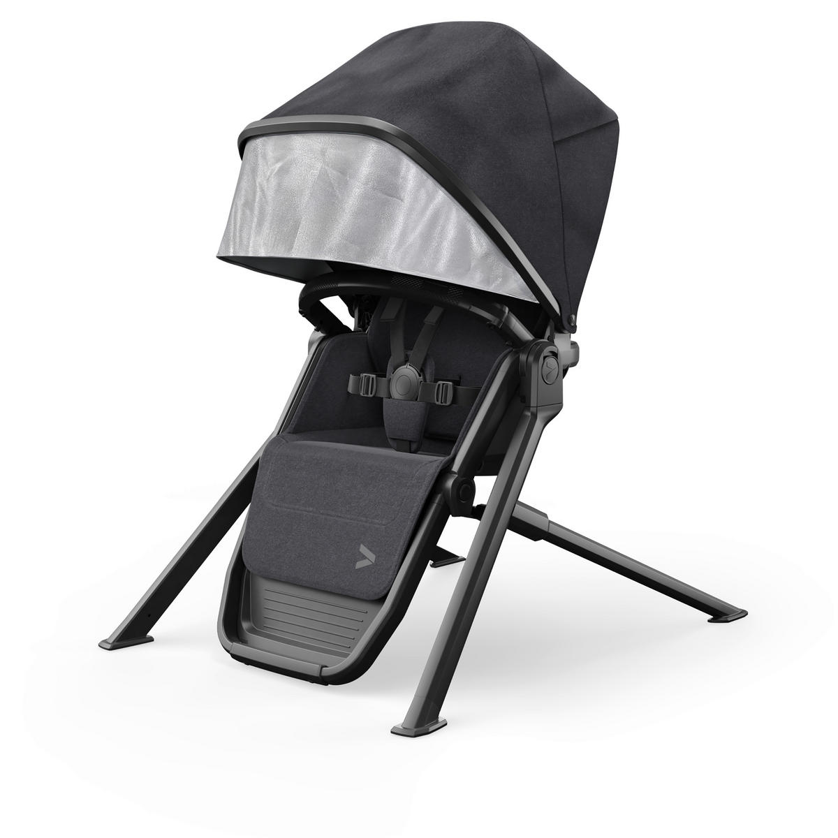 KINDERWAGENSITZ Veer Switchback  - Dunkelgrau/Anthrazit, Basics, Textil/Metall (46/46/81cm) - Veer