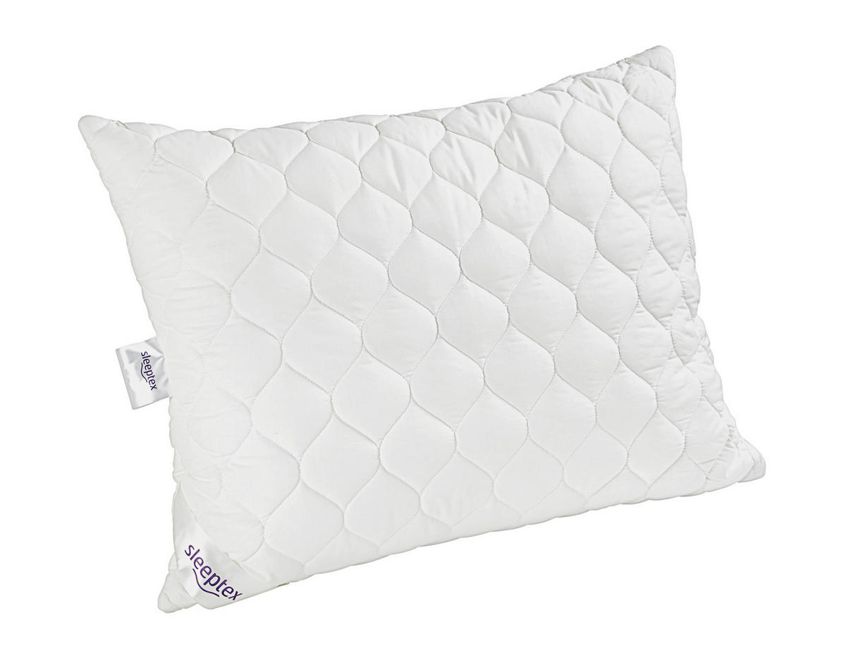 POLŠTÁŘ POD HLAVU, 70/90 cm - bílá, Basics, textil (70/90cm) - Sleeptex