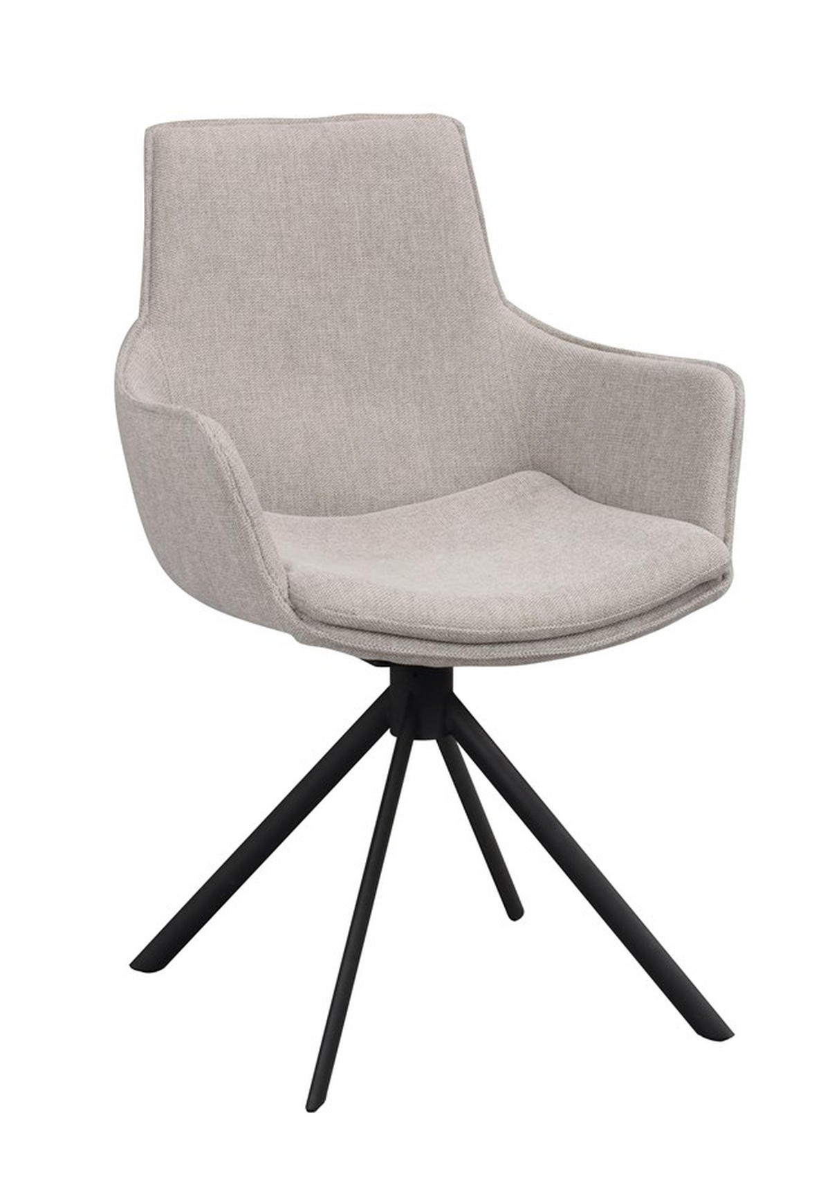 STOL MED ARMSTÖD flatväv  - svart/grå, Klassisk, metall/trä (58/86/61cm) - Rowico