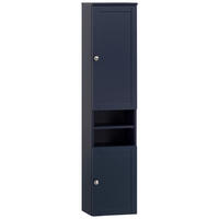 MIDISCHRANK 30,3/138,3/25,4 cm  - Dunkelblau/Nickelfarben, Basics, Holzwerkstoff/Metall (30,3/138,3/25,4cm) - Stylife