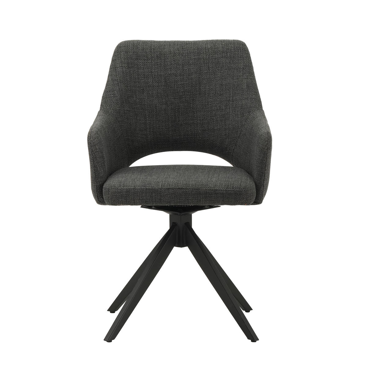 ŽIDLE, antracitová - černá/antracitová, Moderní, kov/textil (54,5/85/61,5cm) - MID.YOU