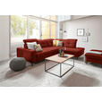 ECKSOFA in Chenille Rot  310/240 cm  - Rot/Schwarz, Design, Textil/Metall (310/240cm) - Xora