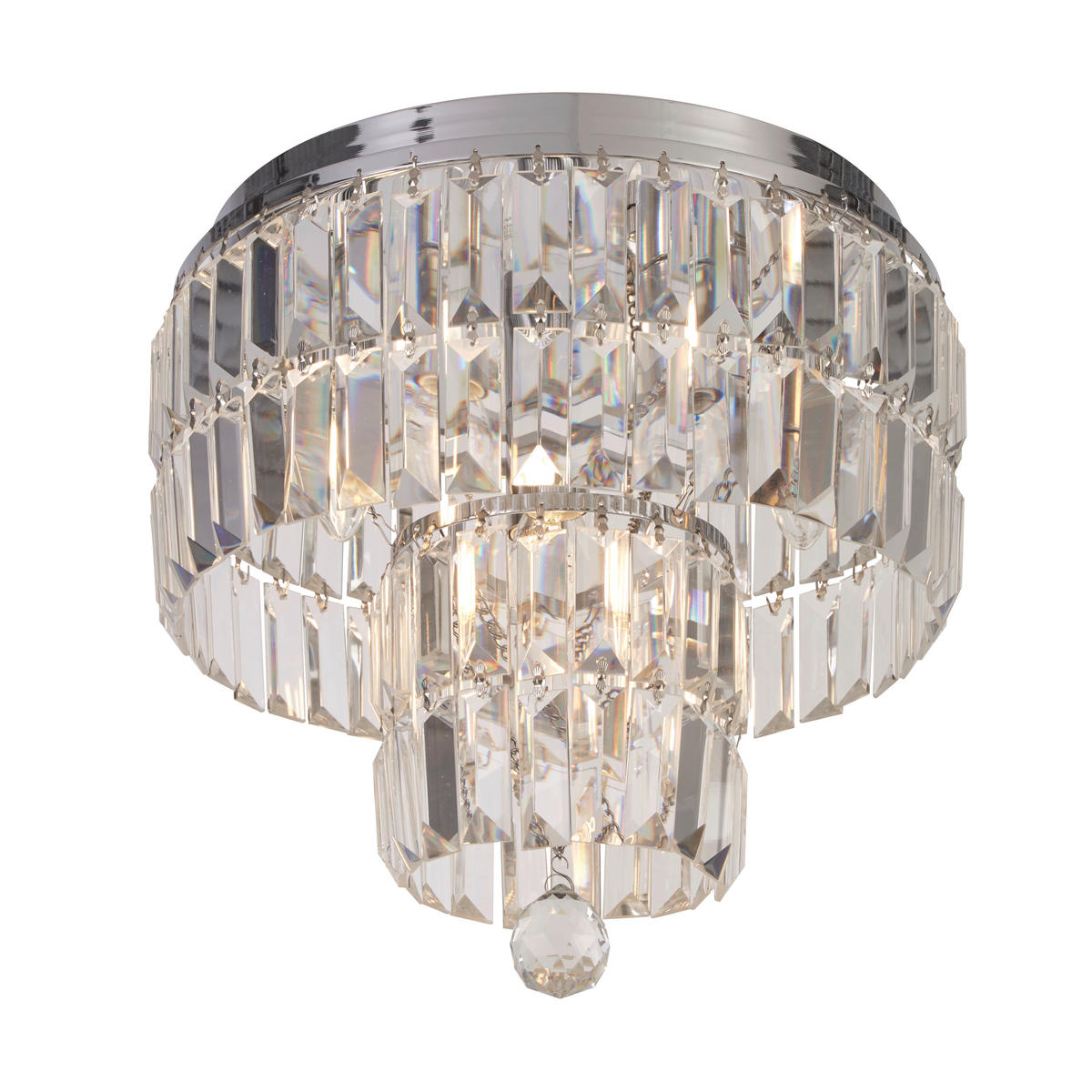 TAKLAMPA FÖR BADRUM Empire 34/33 cm  - kromfärg, Design, metall/glas (34/33cm)