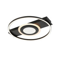 LED-DECKENLEUCHTE 42/40/6 cm   - Schwarz, Trend, Kunststoff/Metall (42/40/6cm) - Novel