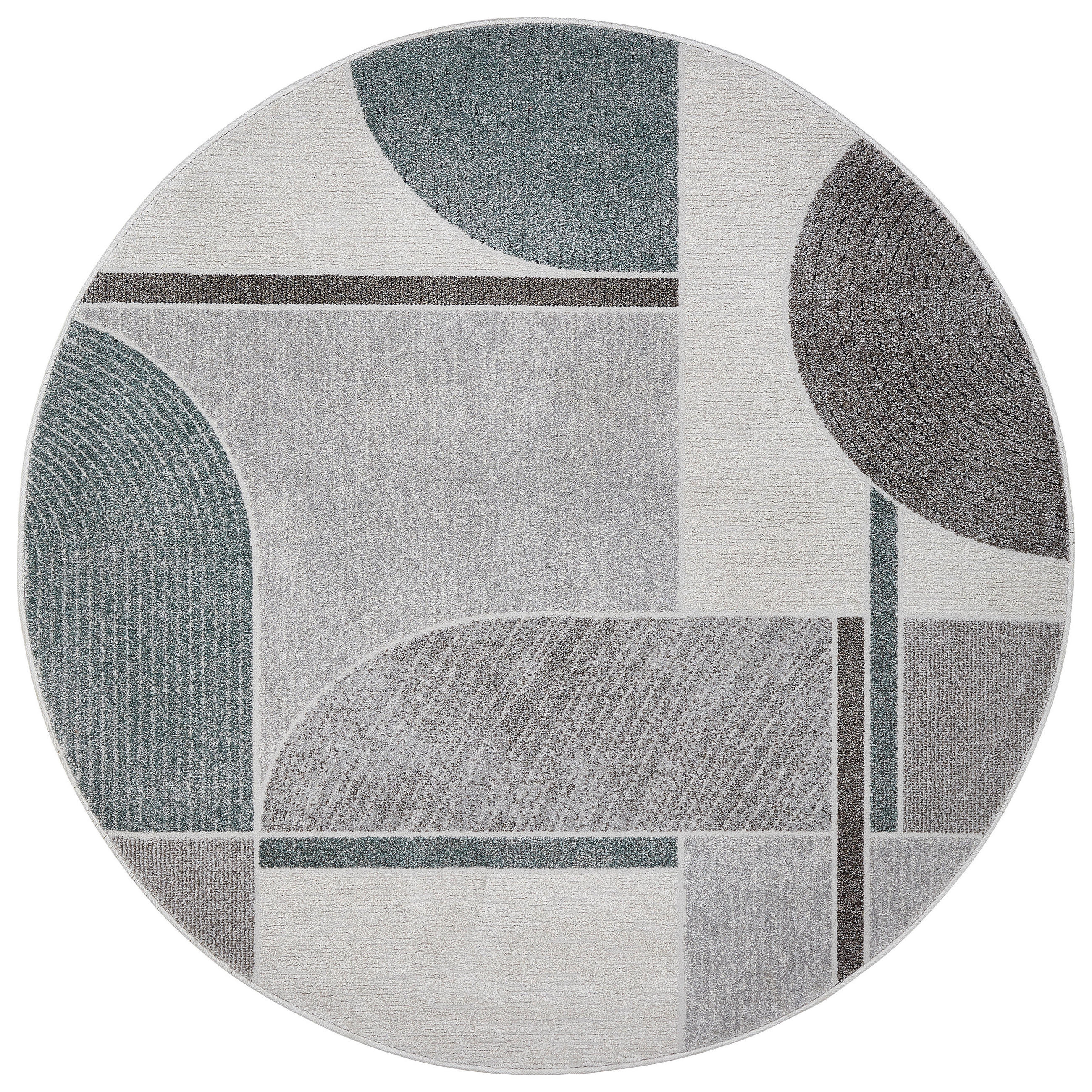 WEBTEPPICH 160 cm Valencia Grau, Petrol, Hellgrau  - Petrol/Hellgrau, Design, Textil (160cm)