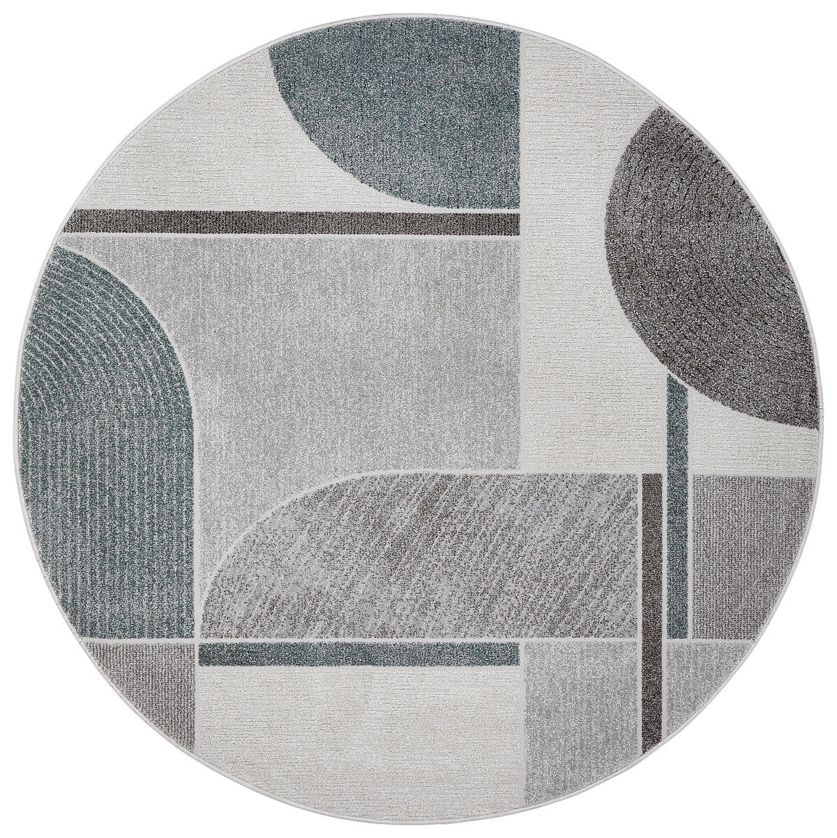 WEBTEPPICH 160 cm Valencia Grau, Petrol, Hellgrau  - Petrol/Hellgrau, Design, Textil (160cm)