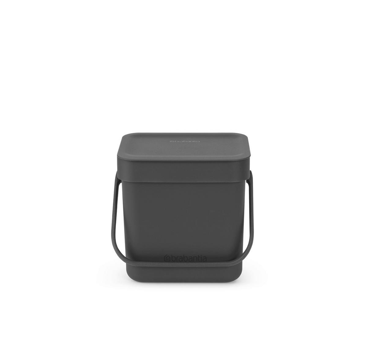 ABFALLEIMER SORT & GO 3 L  - Grau, Design, Kunststoff (13,9/17,4/18,8cm) - Brabantia
