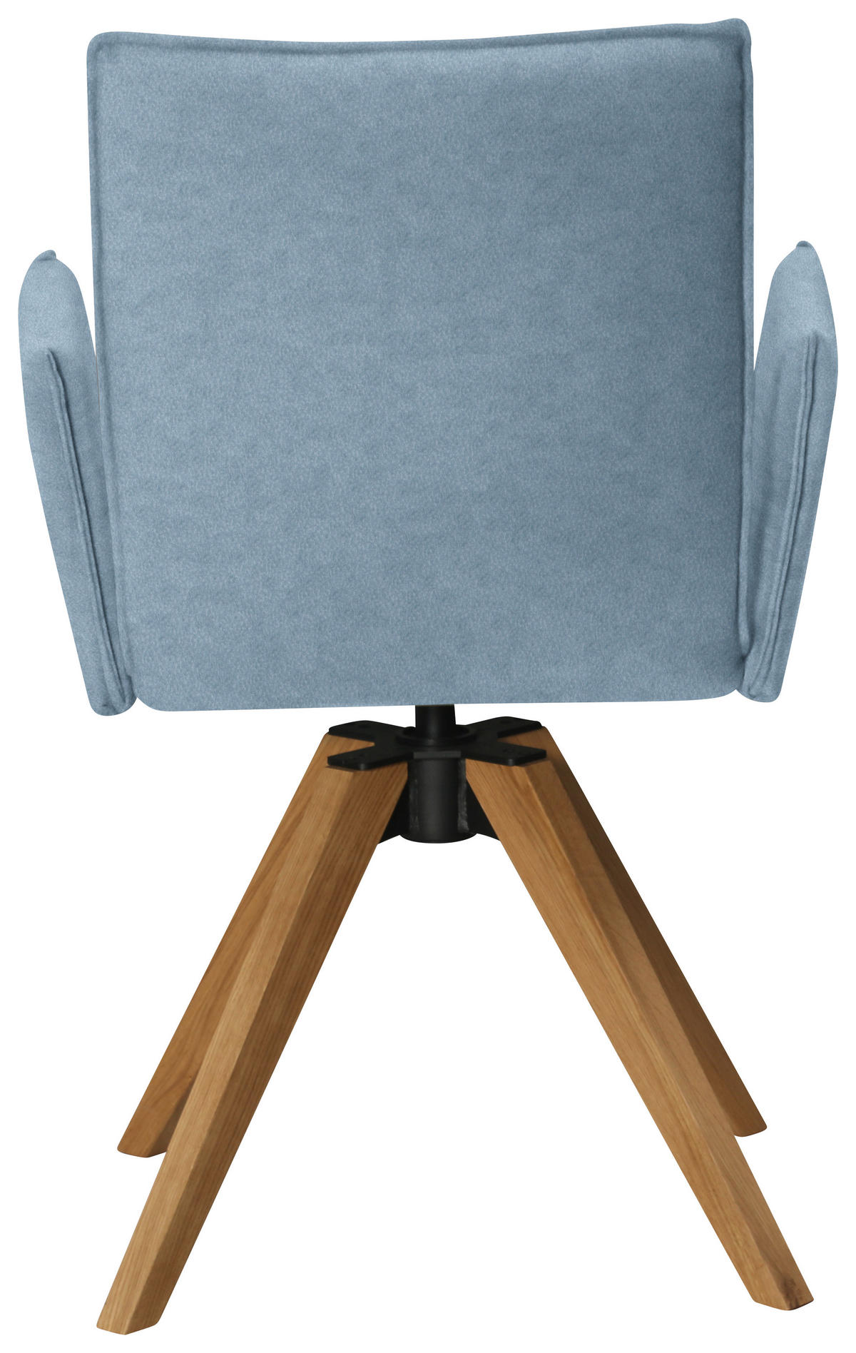 ARMLEHNSTUHL  in Lederlook  - Eichefarben/Hellblau, Konventionell, Holz/Textil (64/91/61cm) - Moderano