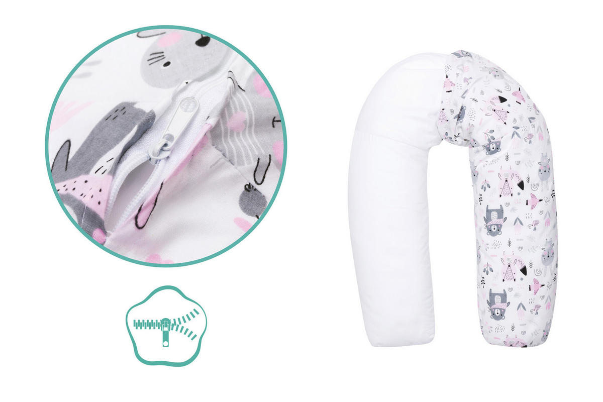 STILLKISSEN 190 cm Sterne weiß/blau   - Blau/Weiß, Basics (190cm) - Fillikid