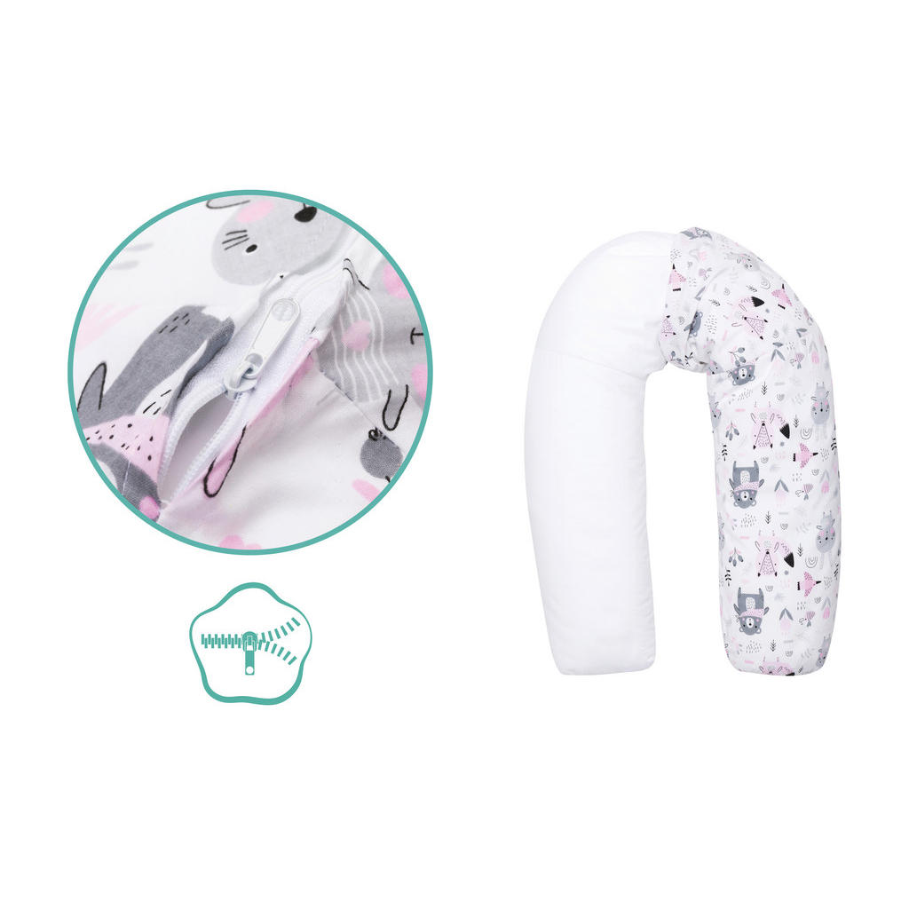 Thumbnail - Fillikid Stillkissen Sterne weiß/blau, Blau, Weiß, Füllung: EPS Mikroperlen,EPS Mikroperlen, 190 cm, Bezug abnehmbar, wa...