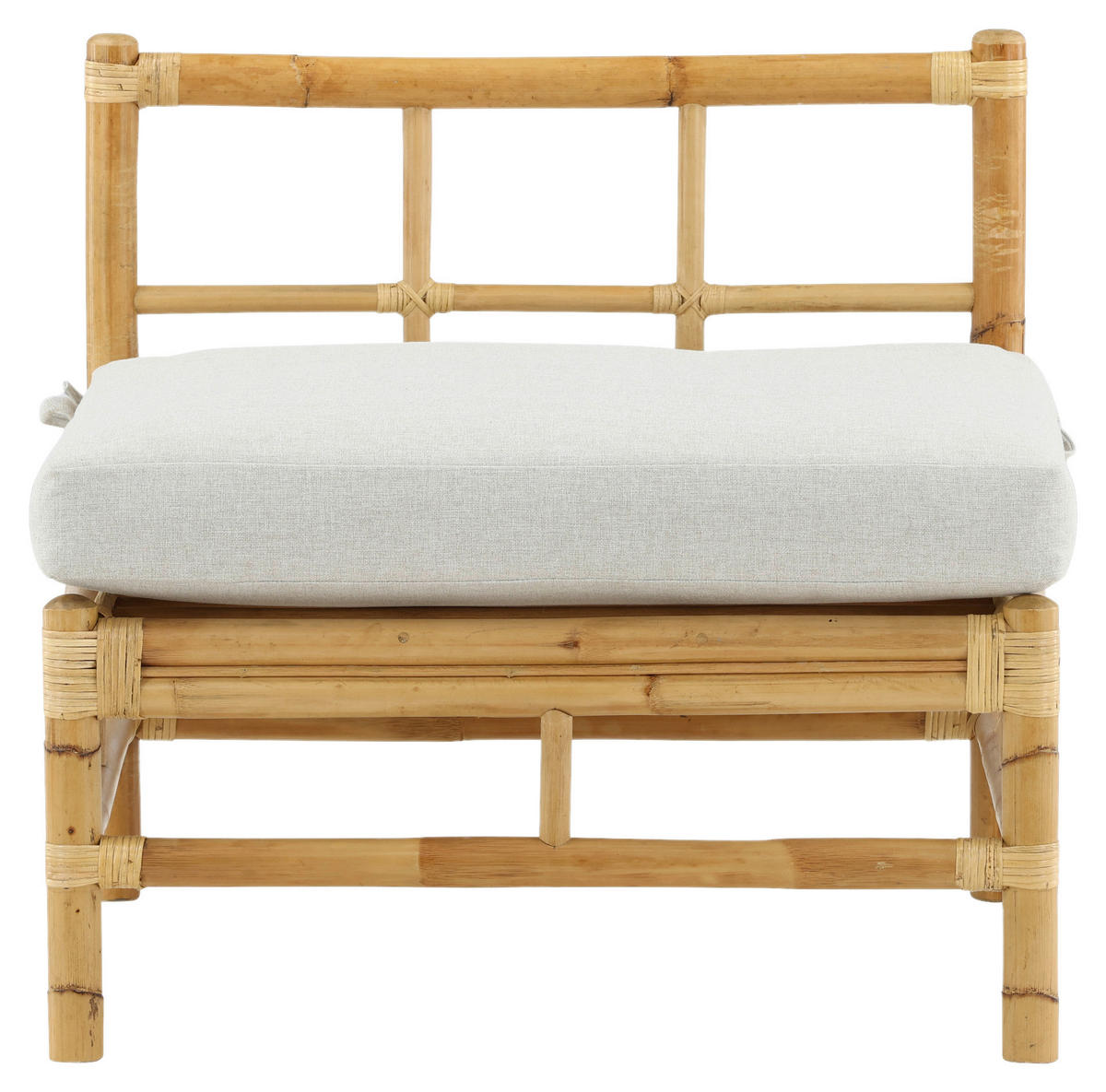LOUNGESOFA 71,5/71/75 cm Bambus, Rattan  - Hellbraun, KONVENTIONELL, Holz (71,5/71/75cm) - Gardenson