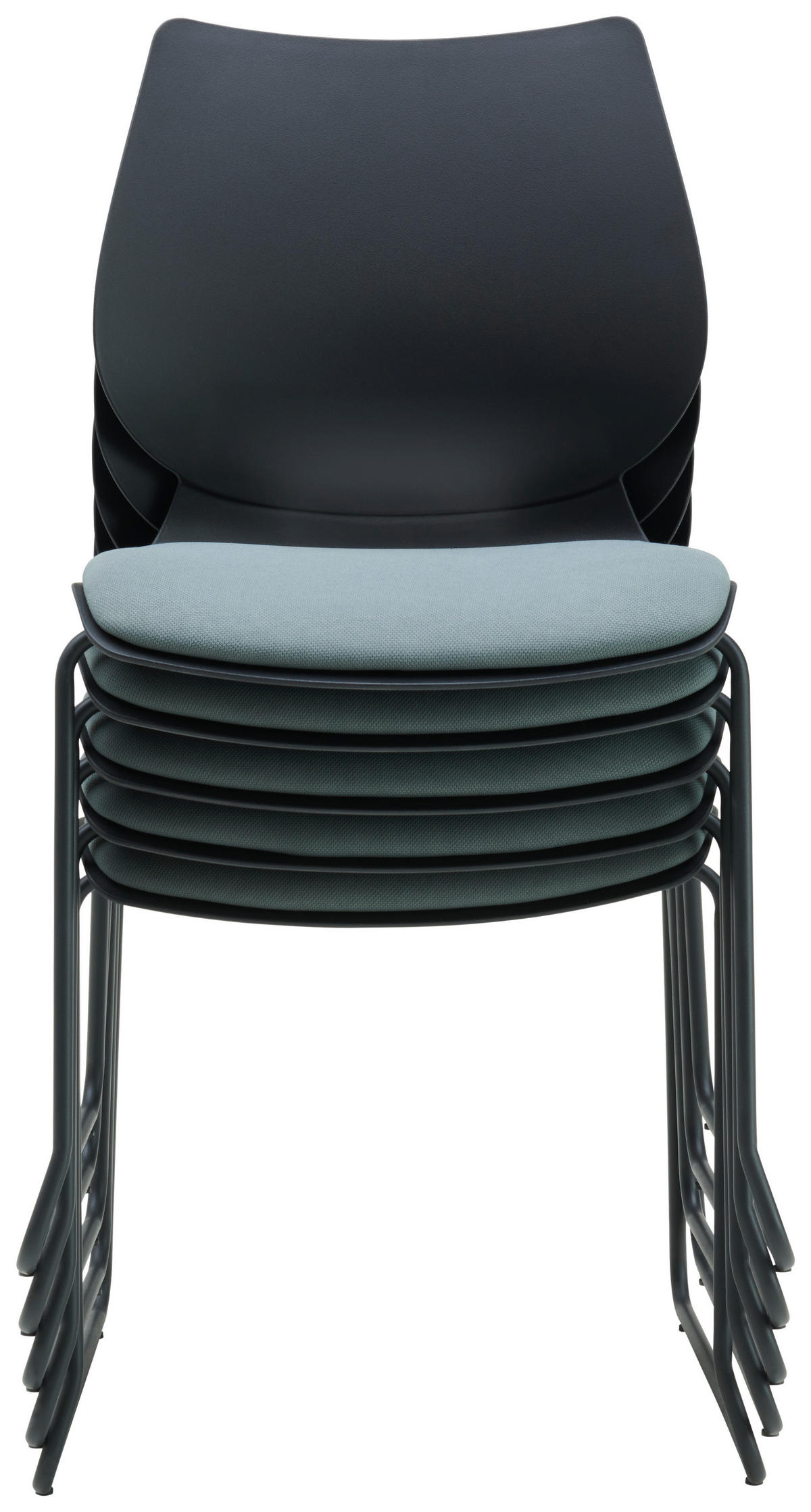 STUHL  in Eisen Webstoff matt  - Dunkelgrau/Schwarz, Modern, Kunststoff/Textil (51,5/85.5/58.5cm) - Hom`in