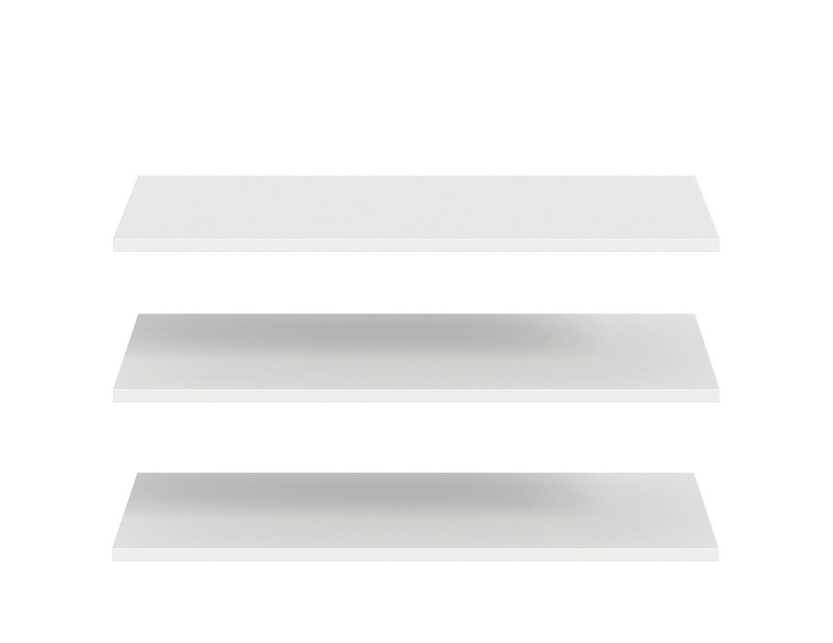 EINLEGEBODENSET 77/2/33 cm  - Weiß, MODERN, Holzwerkstoff (77/2/33cm) - Livetastic