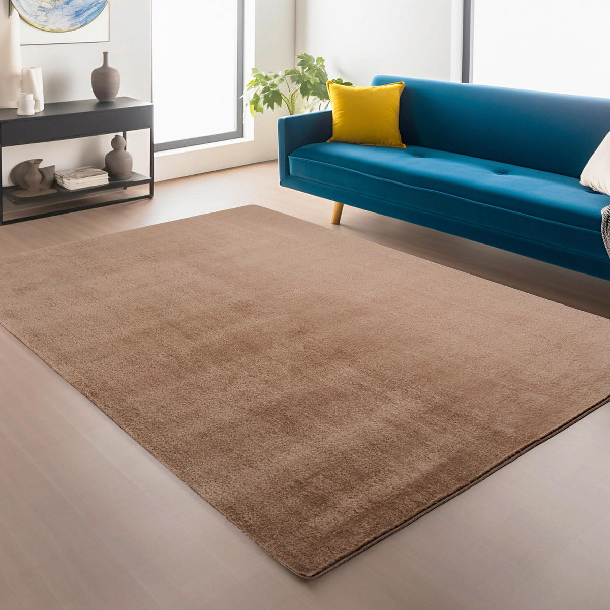 WEBTEPPICH 60/100 cm Joy Mokka  - Mokka, Design, Textil (60/100cm)