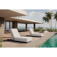 GARTENLIEGE 200/31/75 cm  - Anthrazit/Beige, MODERN, Metall (200/31/75cm) - Ambia Garden