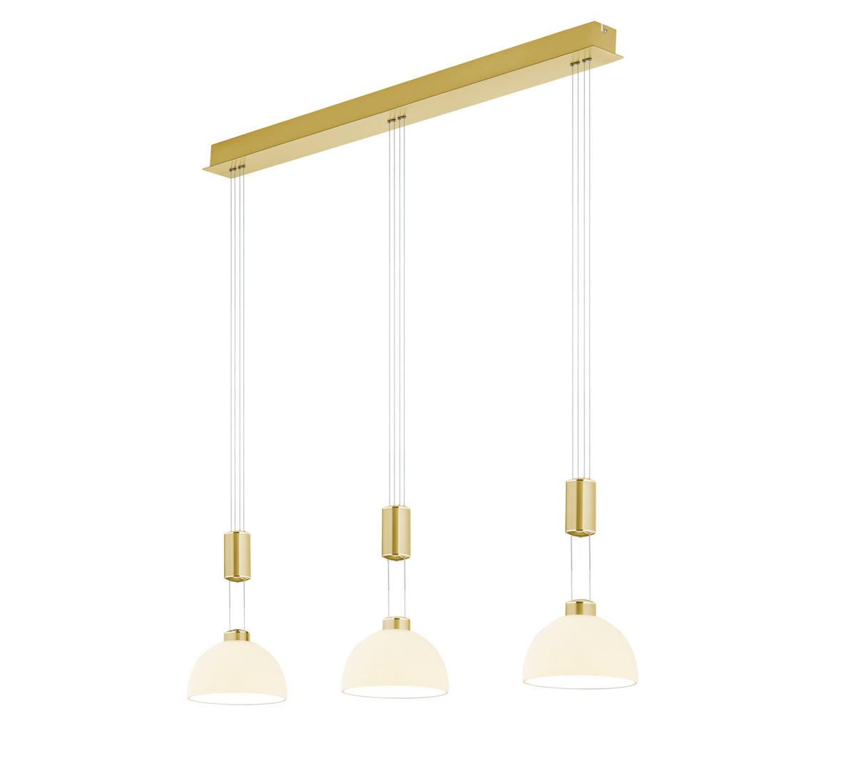 LED-HÄNGELEUCHTE Moon 100/20/150 cm   - Messingfarben, KONVENTIONELL, Metall (100/20/150cm) - Hell