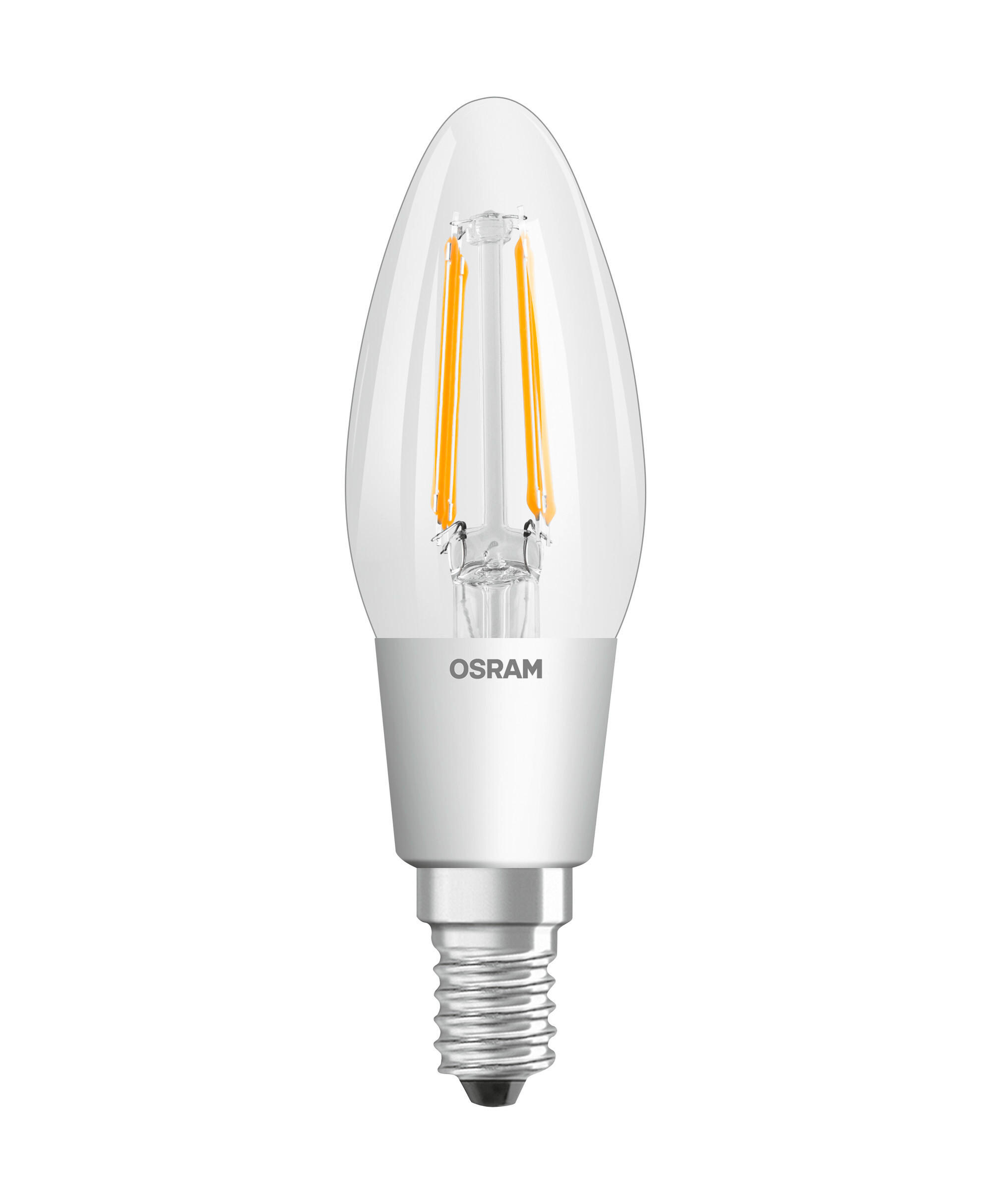 LED-LEUCHTMITTEL   E14 4 W 470 lm 2 Stück  - Klar, Basics, Glas (3,5/11,5cm) - Osram