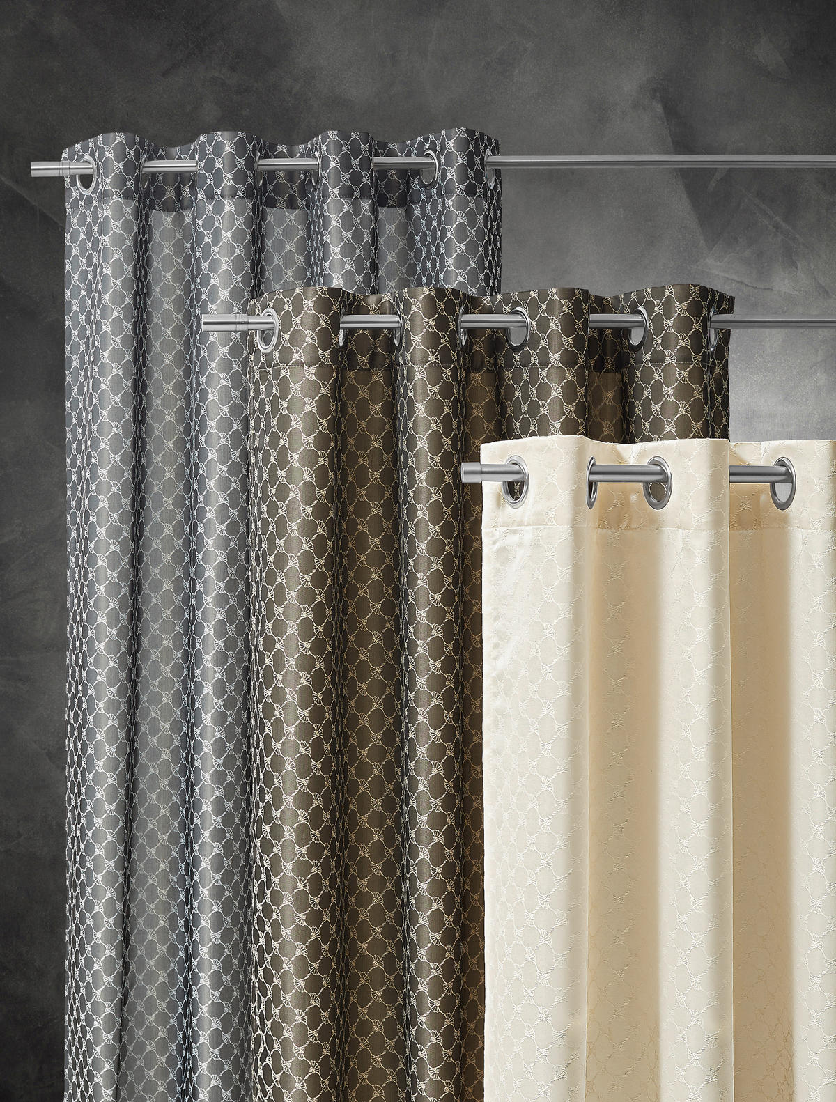 ÖSENSCHAL J-Allovers blickdicht 140/250 cm   - Naturfarben, Design, Textil (140/250cm) - Joop!