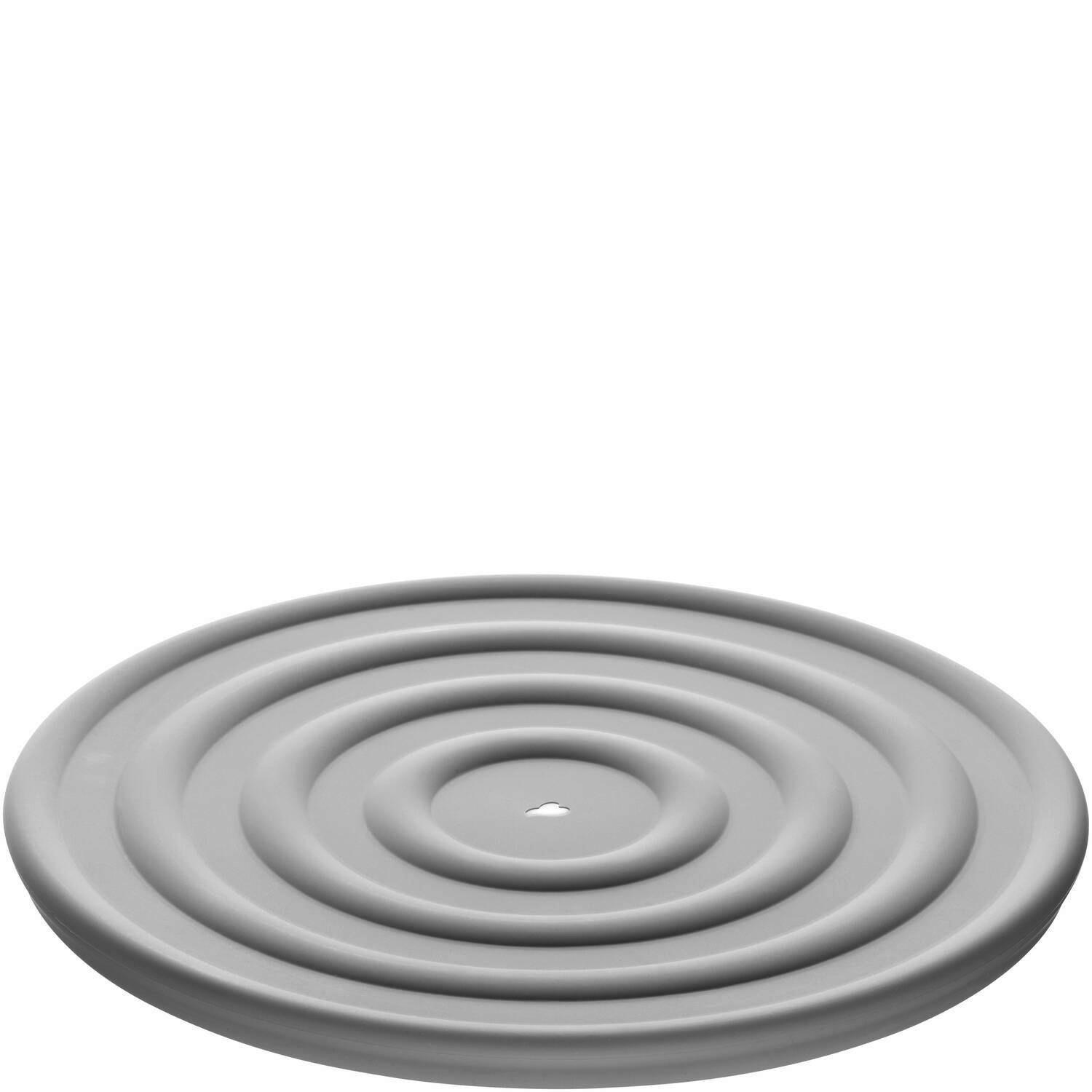 SILIKONDECKEL  - Hellgrau, Design, Kunststoff (28/1/28cm) - Leonardo