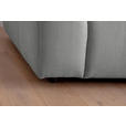 ECKSOFA Grau Feincord  - Schwarz/Grau, KONVENTIONELL, Kunststoff/Textil (311/219cm) - Hom`in