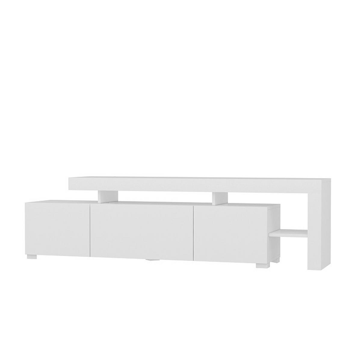 LOWBOARD Beliz TV-Schrank  in 192/53/37 cm  - Weiß, Design, Holzwerkstoff (192/53/37cm) - Livetastic