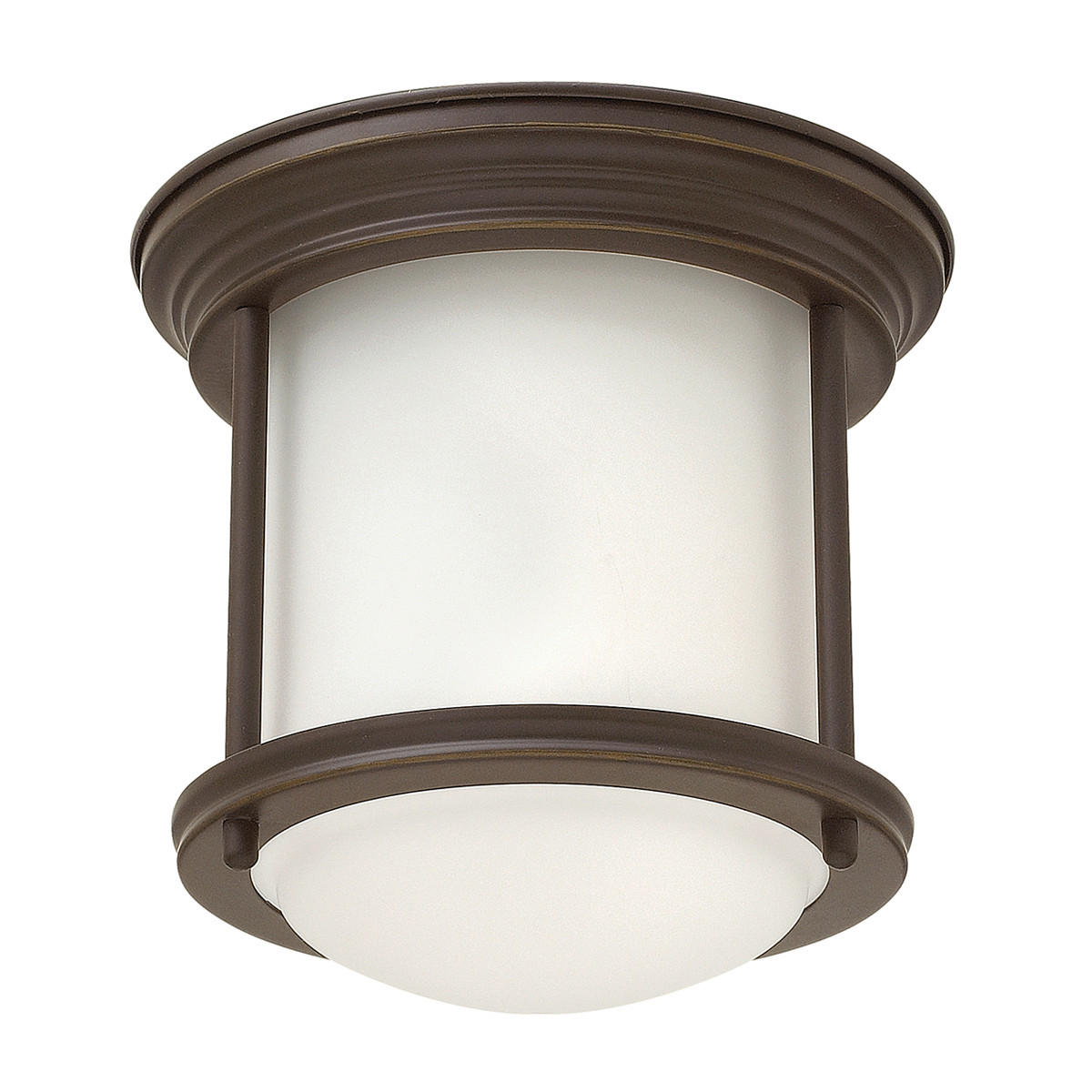 DECKENLEUCHTE Hadrian 19.6/18.5 cm   - Bronzefarben, KONVENTIONELL, Glas/Metall (19.6/18.5cm) - Elstead Lighting