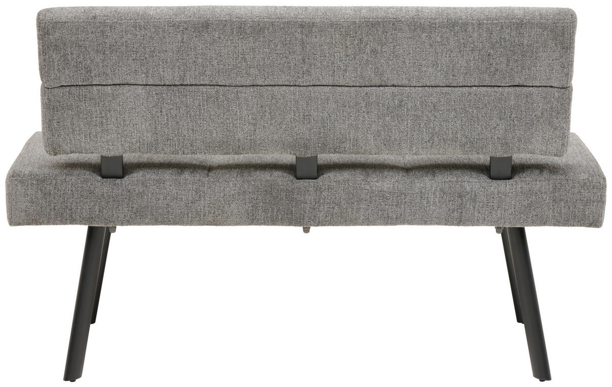 SITZBANK 140/88/62 cm Webstoff Anthrazit  - Anthrazit/Schwarz, KONVENTIONELL, Textil/Metall (140/88/62cm) - MID.YOU