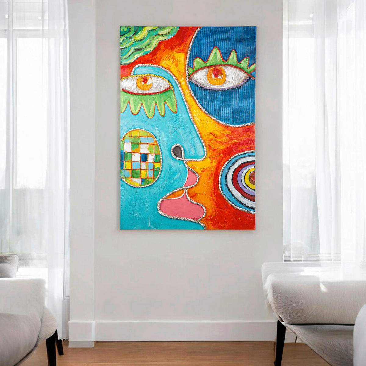BILD Abstraktes  - Multicolor, Basics, Kunststoff (80/120/4cm)
