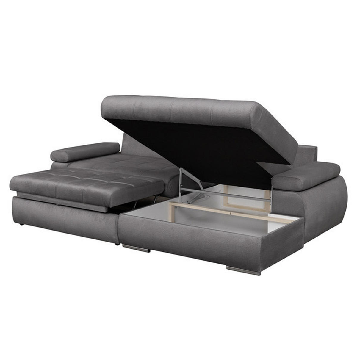 Colțar, gri - gri, Design (295/90/177cm) - Carryhome