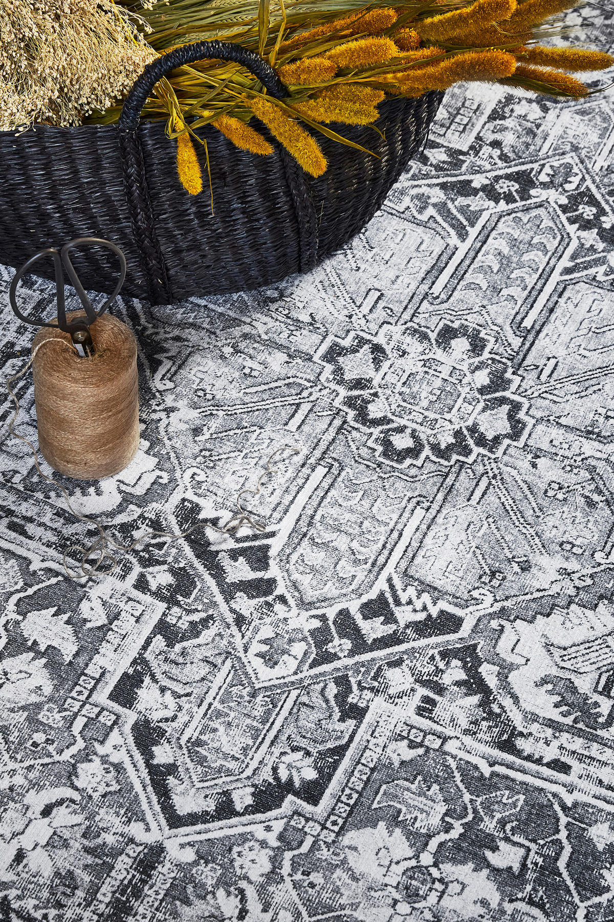 FLACHWEBETEPPICH 130/190 cm Seelace Grau  - Grau, Design, Textil (130/190cm) - Novel