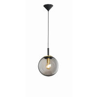 HÄNGELEUCHTE DINI 25/140 cm   - Schwarz, Trend, Glas/Kunststoff (25/140cm) - Fischer & Honsel