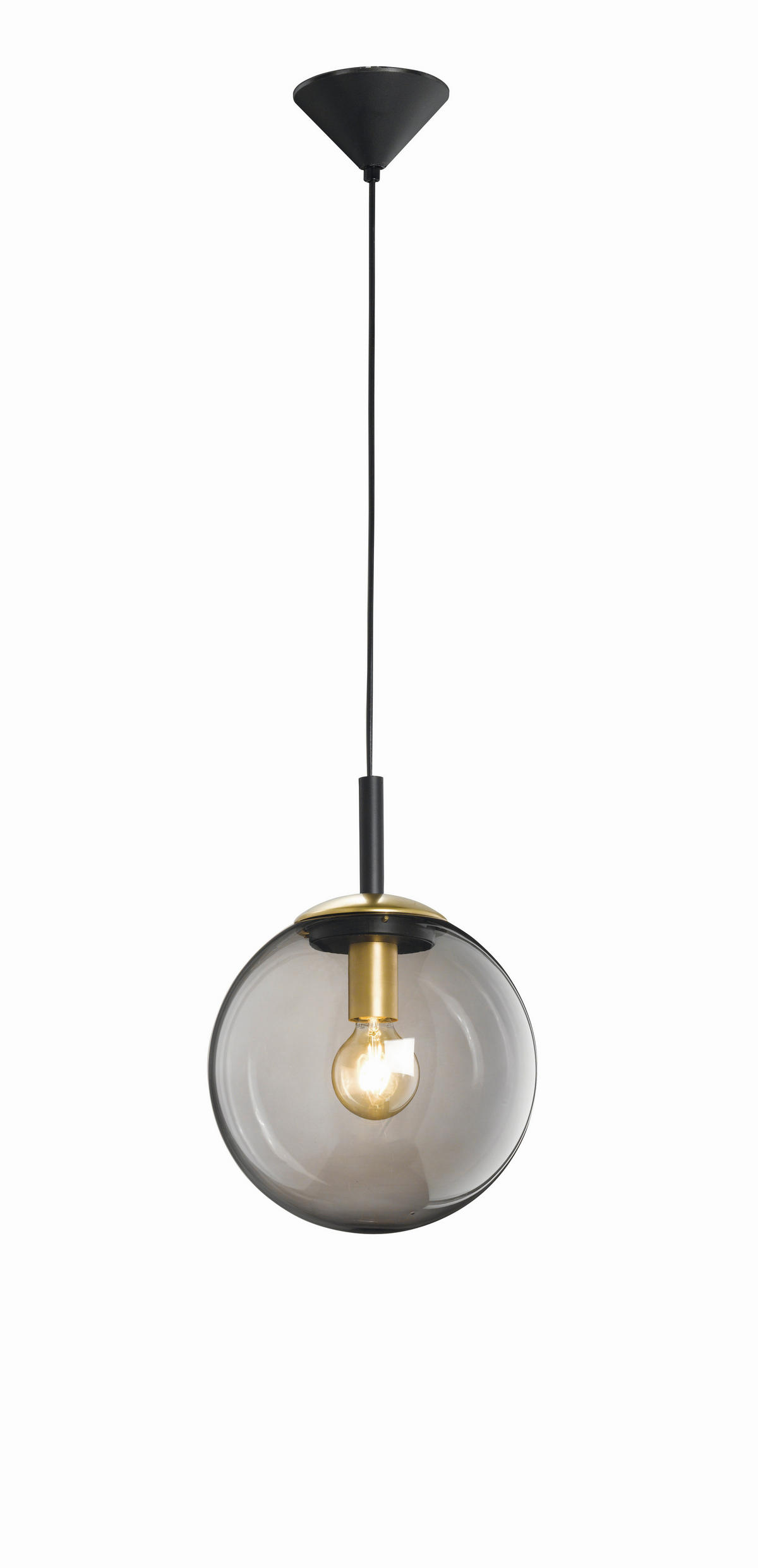 HÄNGELEUCHTE DINI 25/140 cm   - Schwarz, Trend, Glas/Kunststoff (25/140cm) - Fischer & Honsel