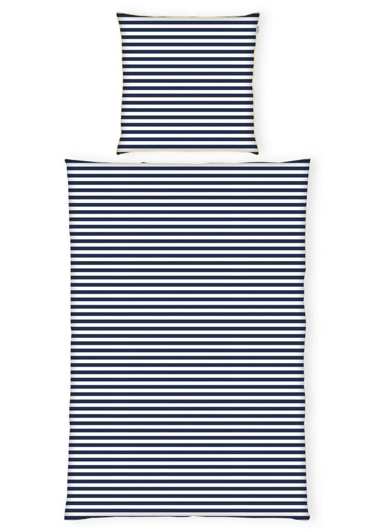 WENDEBETTWÄSCHE Perkal 155/220 cm  - Sandfarben/Dunkelblau, Basics, Textil (155/220cm) - Tom Tailor