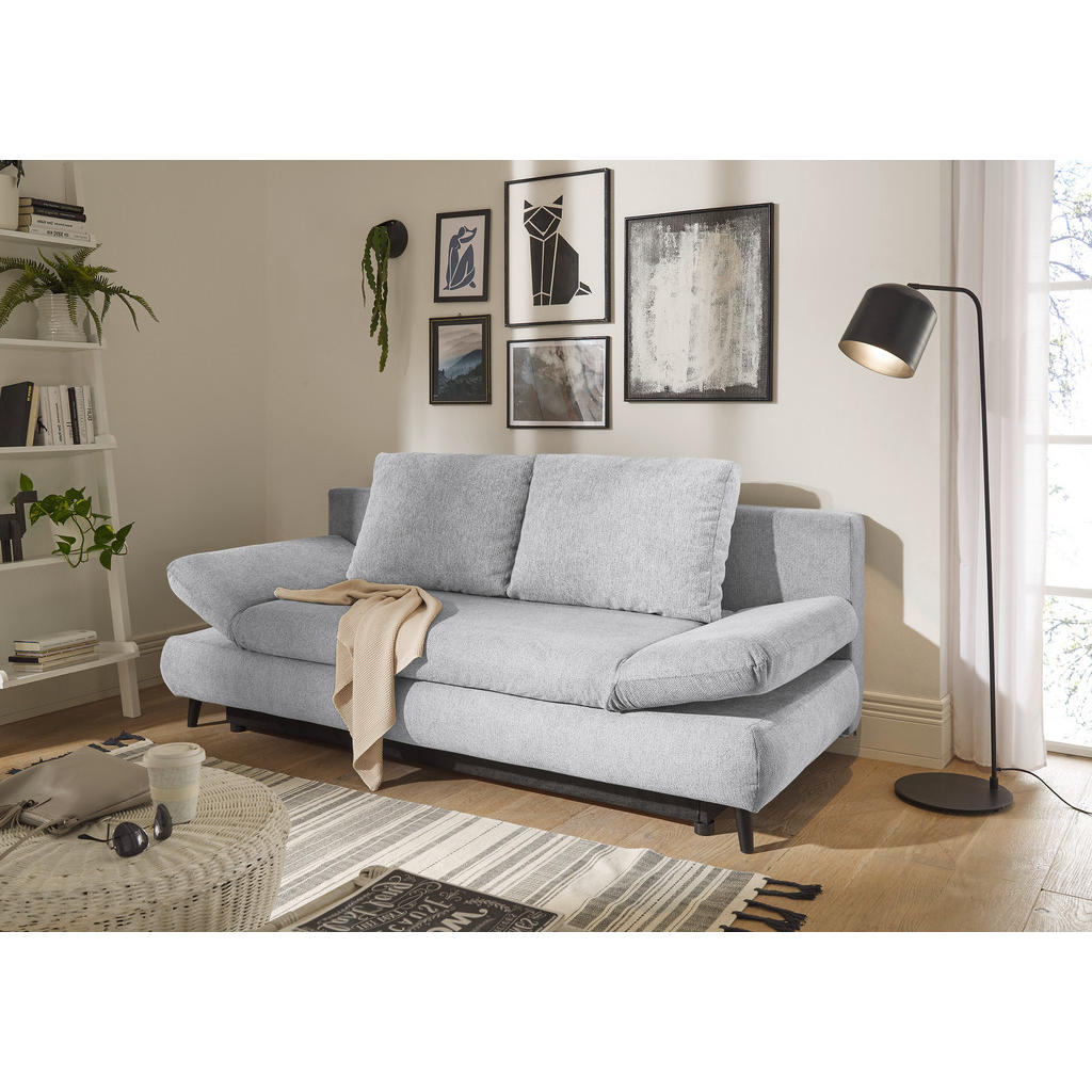 Thumbnail - Mid.you Schlafsofa, Hellgrau, Textil, 2-Sitzer, 212x88x101 cm, Rücken echt, Schlafen auf Sitzhöhe, Wohnzimmer, Sofas & C...