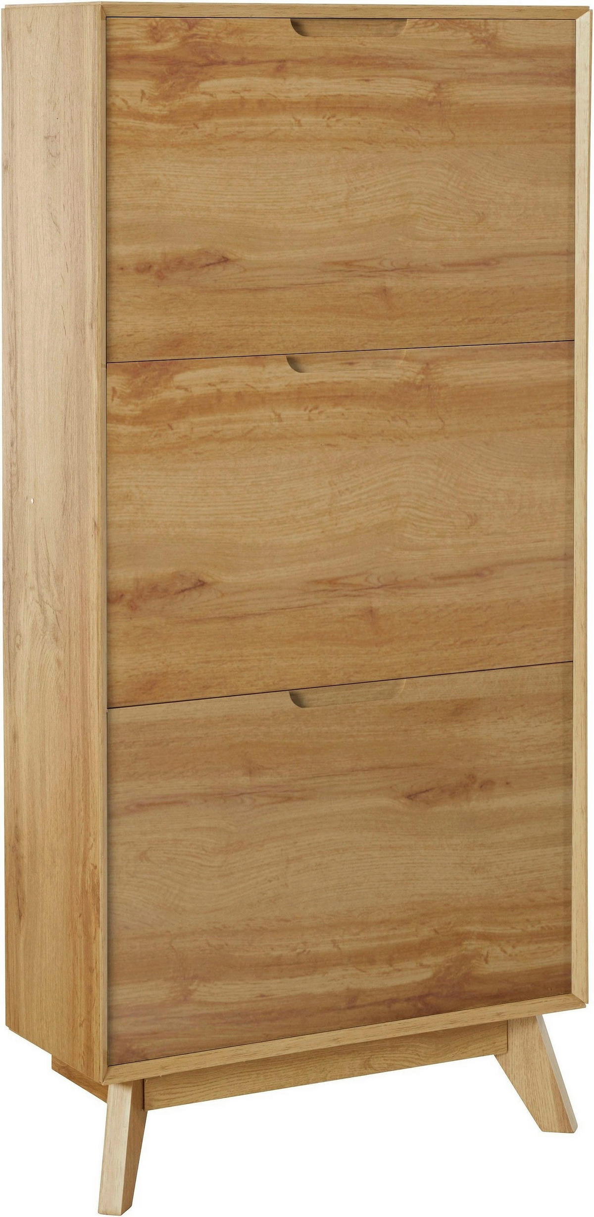 SCHUHSCHRANK Eiche Wotan  - Silberfarben/Eiche Wotan, Design, Holzwerkstoff (60/125/24cm) - Livetastic