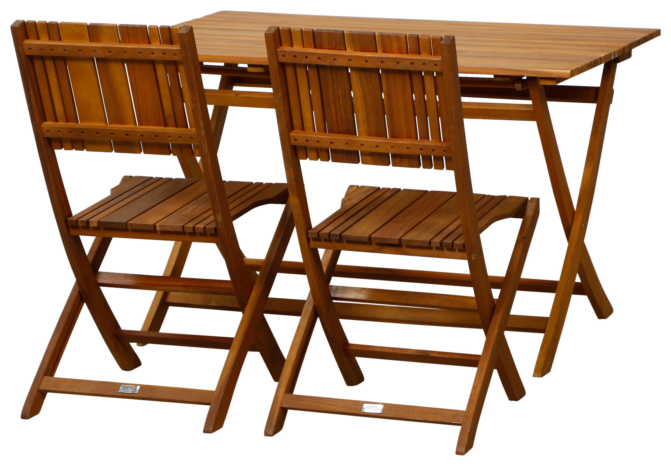 GARTENTISCHGRUPPE Akazie massiv  - Akaziefarben, KONVENTIONELL, Holz - Siena Garden