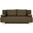 SCHLAFSOFA  in Flachgewebe Grün  - Chromfarben/Grün, Design, Textil/Metall (197/88/89cm) - Xora