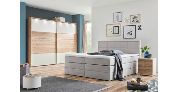 BOXSPRINGBETT 180/200 cm in Grau - Schwarz/Grau, KONVENTIONELL, Kunststoff/Textil (180/200cm) - Esposa