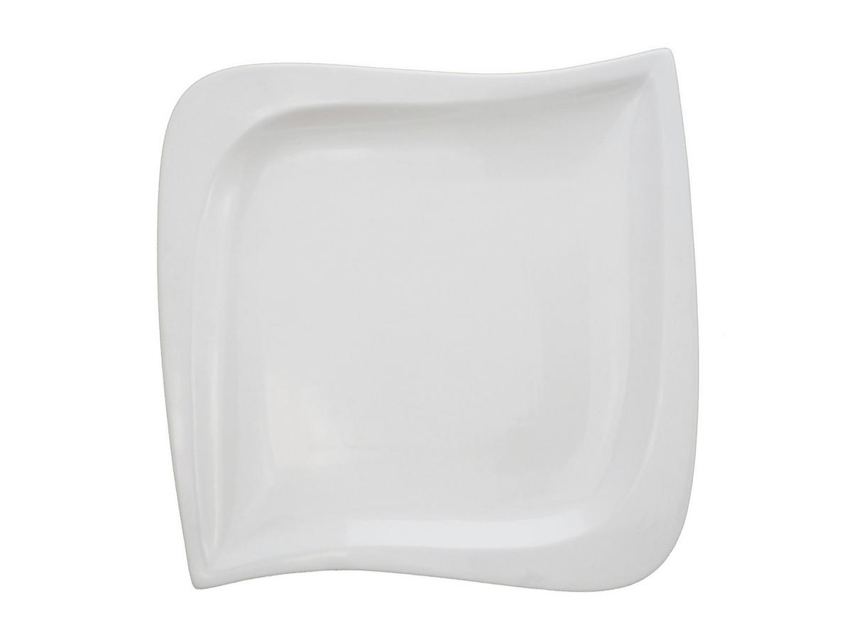 Farfurie Întinsă 25,5/25,3 cm  - alb, Basics, ceramică (25,5/25,3cm) - Novel