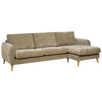 SOFFA i sammet brun  - brun/ekfärgad, Klassisk, metall/trä (258/138cm) - Best Price