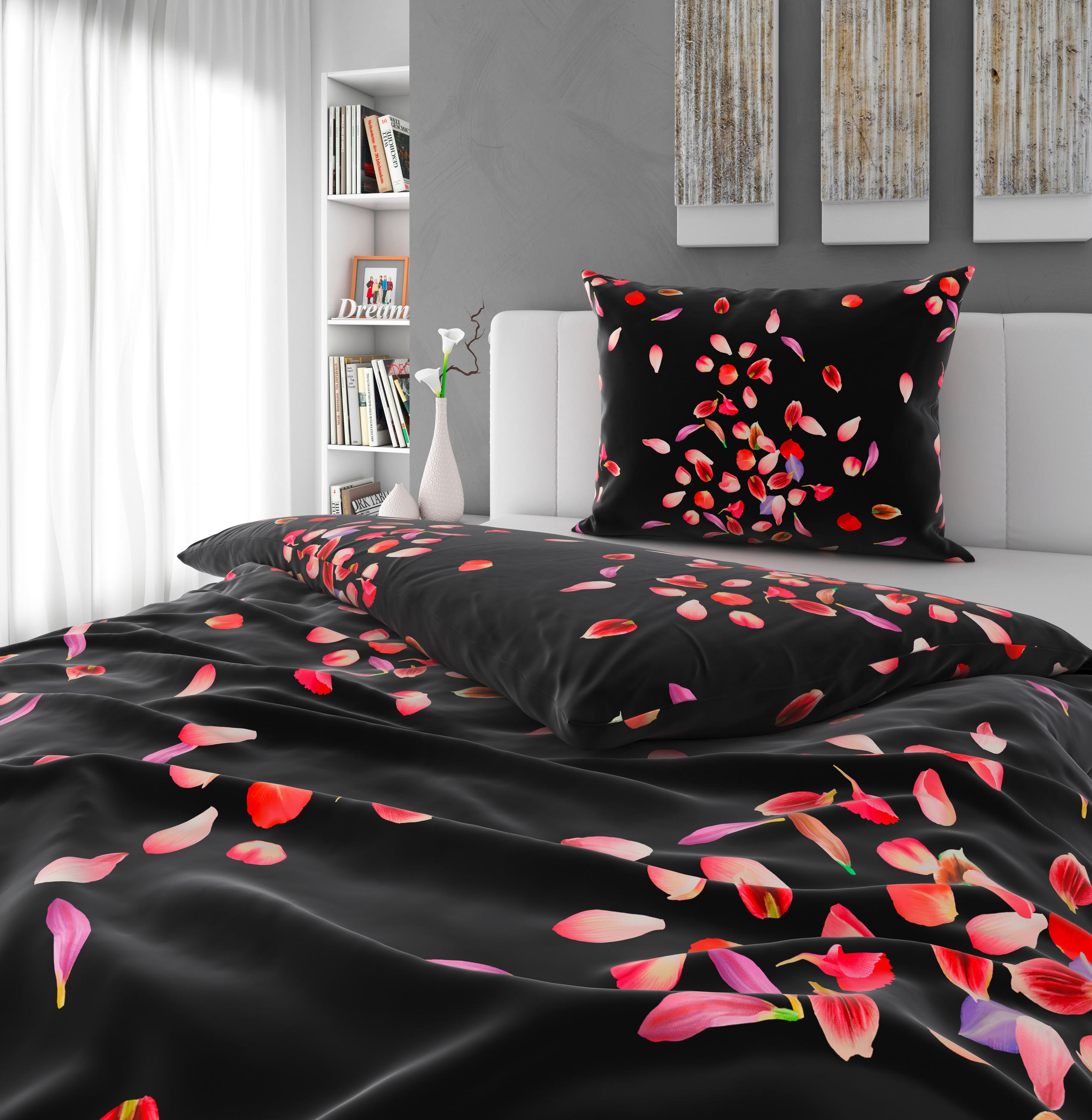 POSTELJINA SA DVA LICA AURORE 140/200 cm saten plava  - plava, Konvencionalno, tekstil (140/200cm) - Esposa