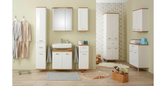 SPIEGELSCHRANK  - Chromfarben/Weiß, KONVENTIONELL, Glas/Holzwerkstoff - Xora