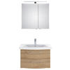 BADEZIMMER 3-teilig  in 82 cm  - Chromfarben/Eichefarben, KONVENTIONELL, Glas/Holzwerkstoff (82cm) - Pelipal