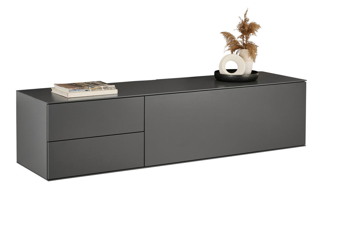 LOWBOARD  in 181/44/50 cm  - Anthrazit, Design, Holzwerkstoff (181/44/50cm) - Dieter Knoll