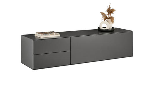 LOWBOARD  181/44/50 cm 2 Schublade(n) Beimöbel erhältlich, hängend, in verschiedenen Holzdekoren erhältlich  - Anthrazit, Design, Holzwerkstoff (181/44/50cm) - Dieter Knoll