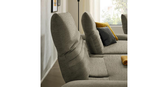 ECKSOFA  in Chenille Taupe  170-195/280 cm  - Taupe/Schwarz, Design, Textil/Metall (170-195/280cm) - Dieter Knoll