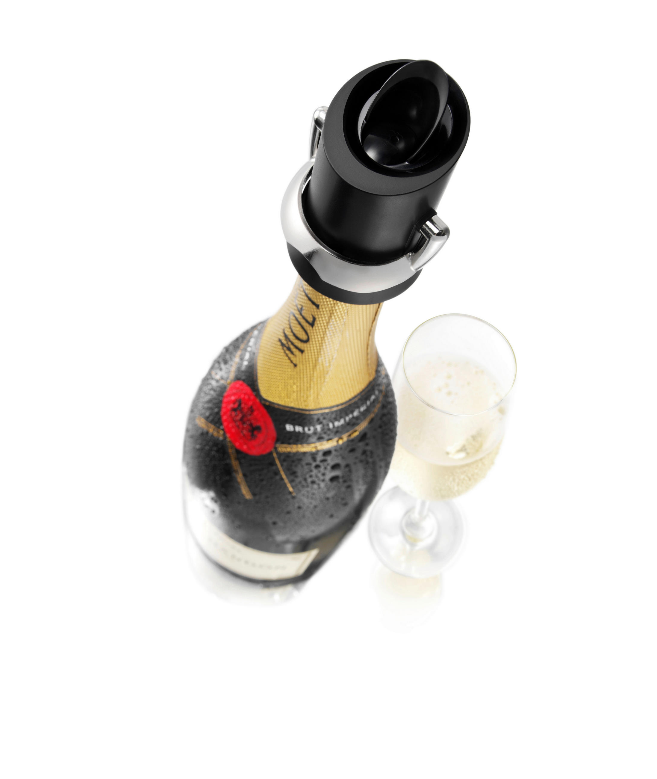 ZAMAŠEK ZA PENINO 18804606 - črna, Konvencionalno, kovina/umetna masa (5,6/4,9/7,6cm) - Vacu Vin